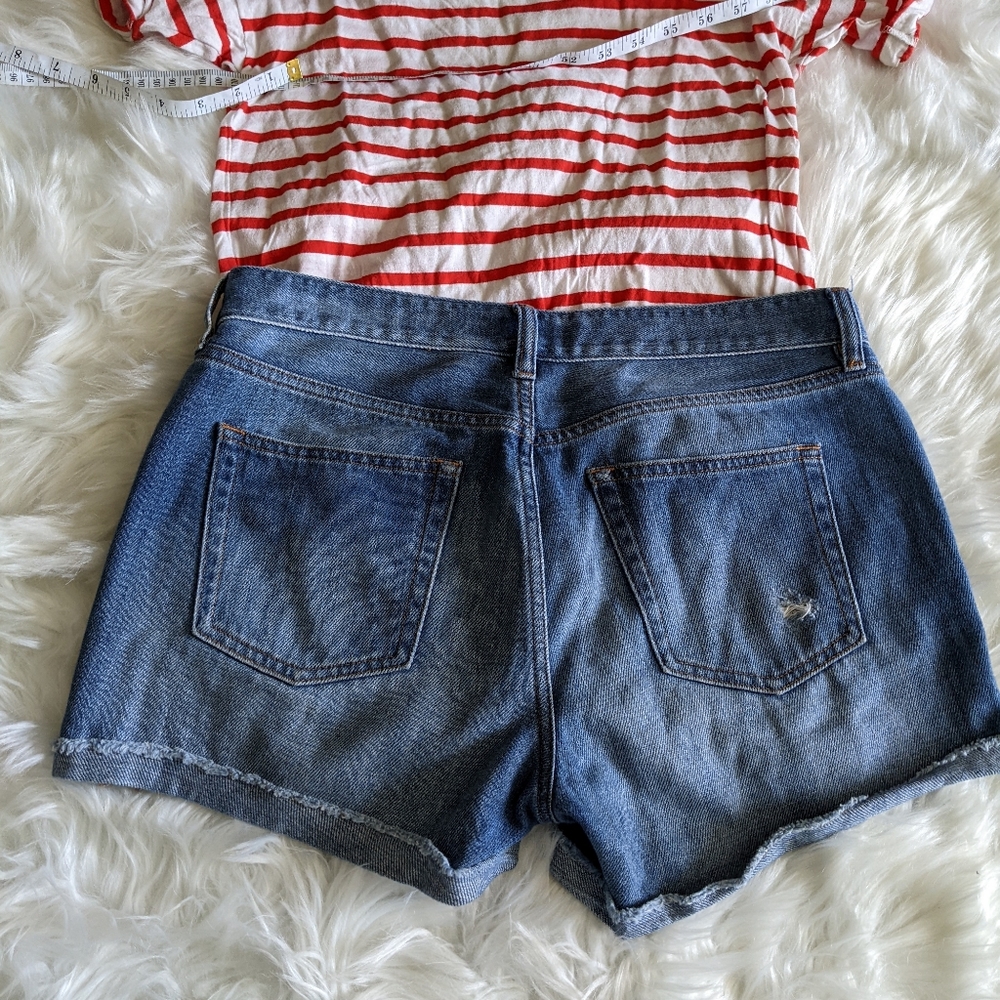 J.Crew Jean Shorts and Tee - Picture 9 of 12